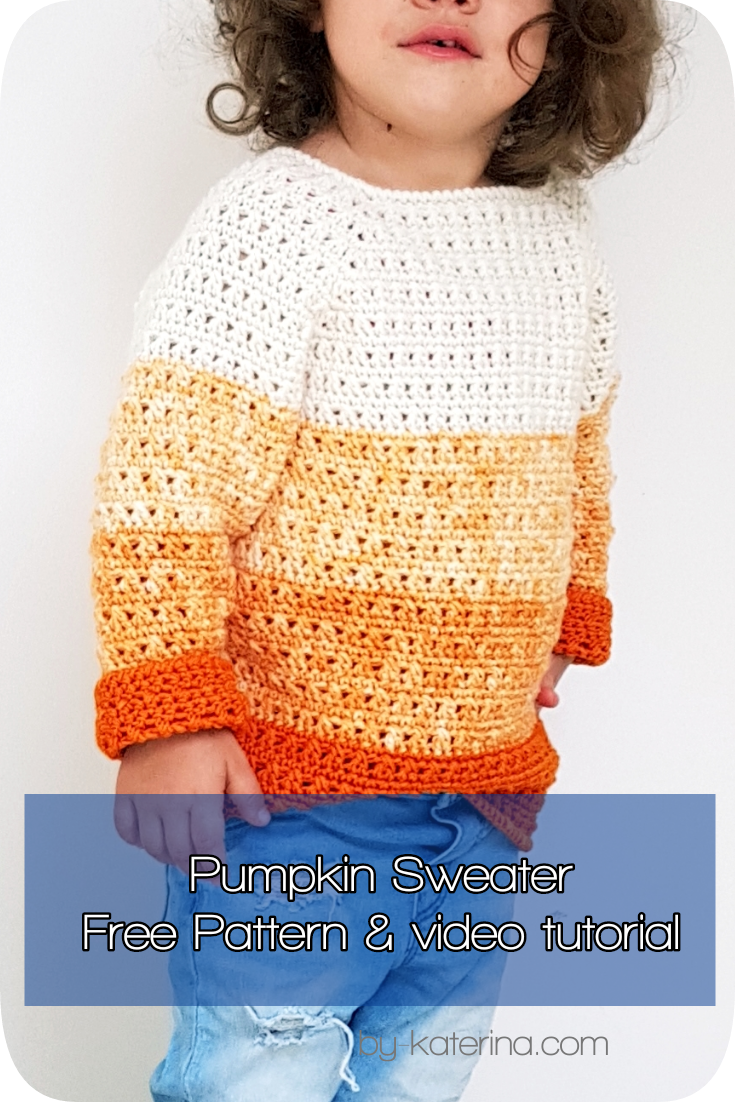 Pumpkin Sweater. Free Pattern & Video Tutorial