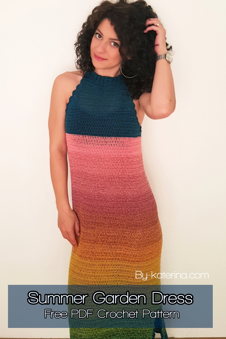 Summer Garden Dress. Free PDF Crochet pattern. Designed for Hobbii