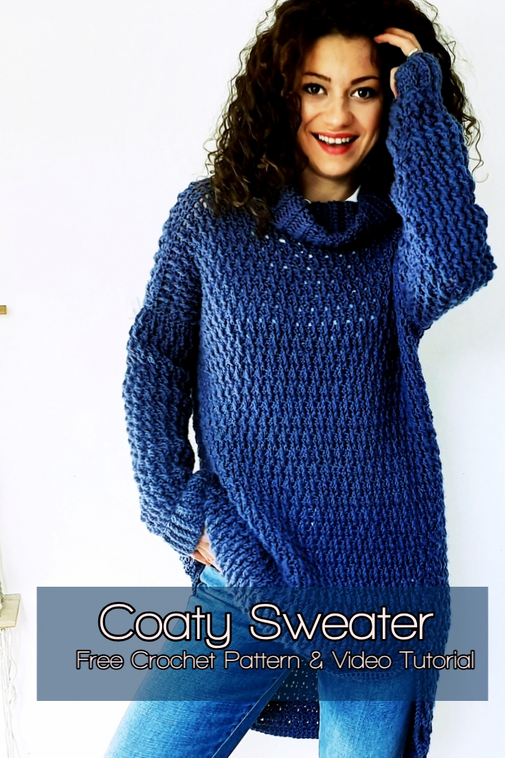 Coaty Sweater. Free Pattern & Video Turorial