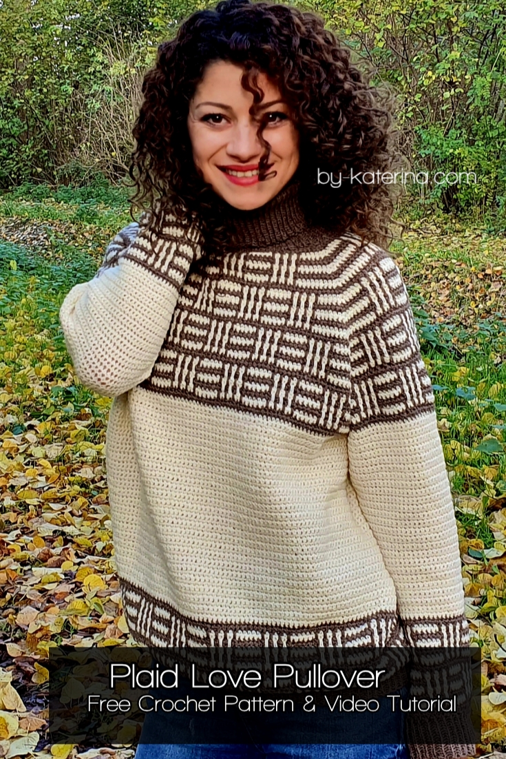 Crochet Clothing Downloads - Mosaic Sweater Crochet Pattern