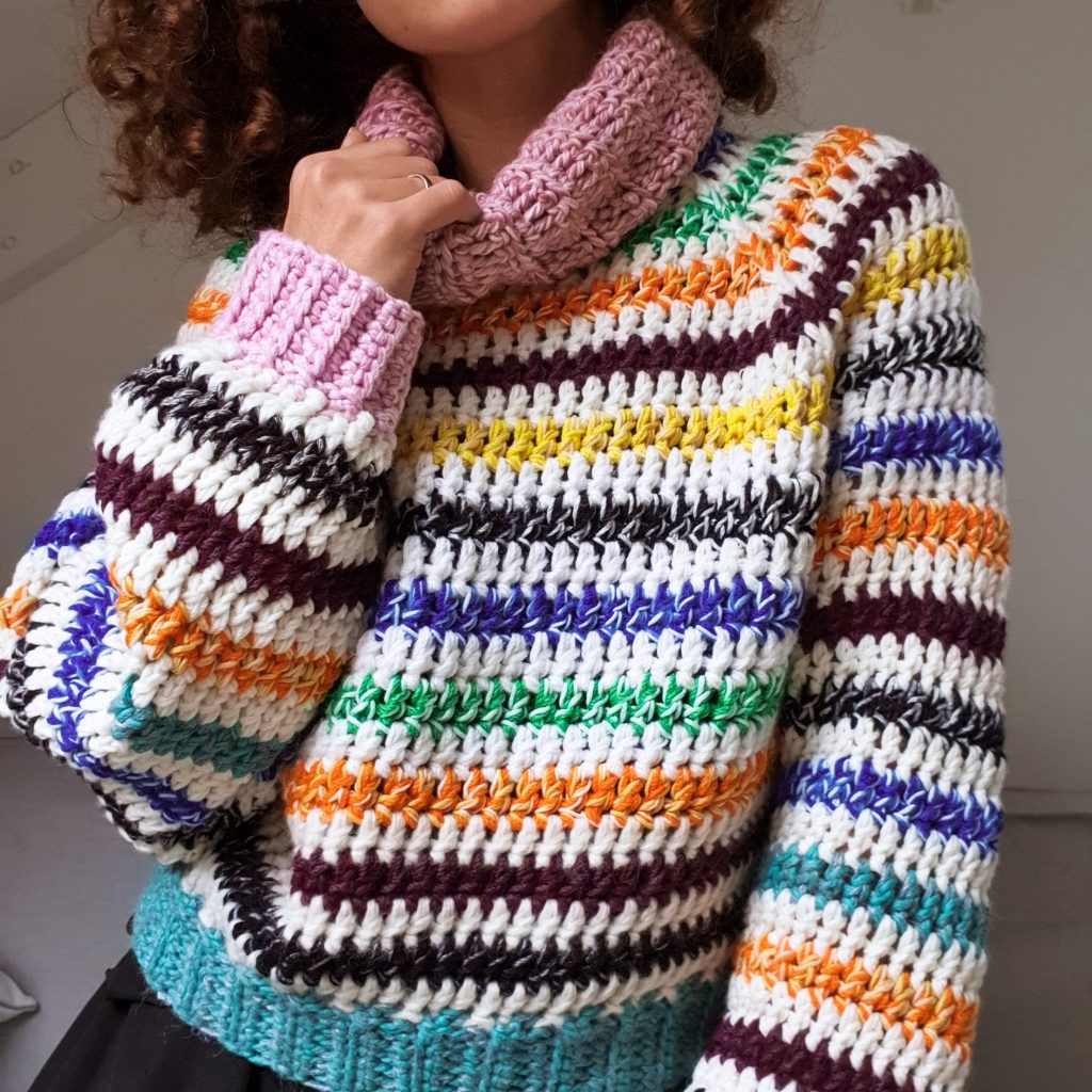 Color Bomb Sweater. Crochet Pattern – ByKaterina