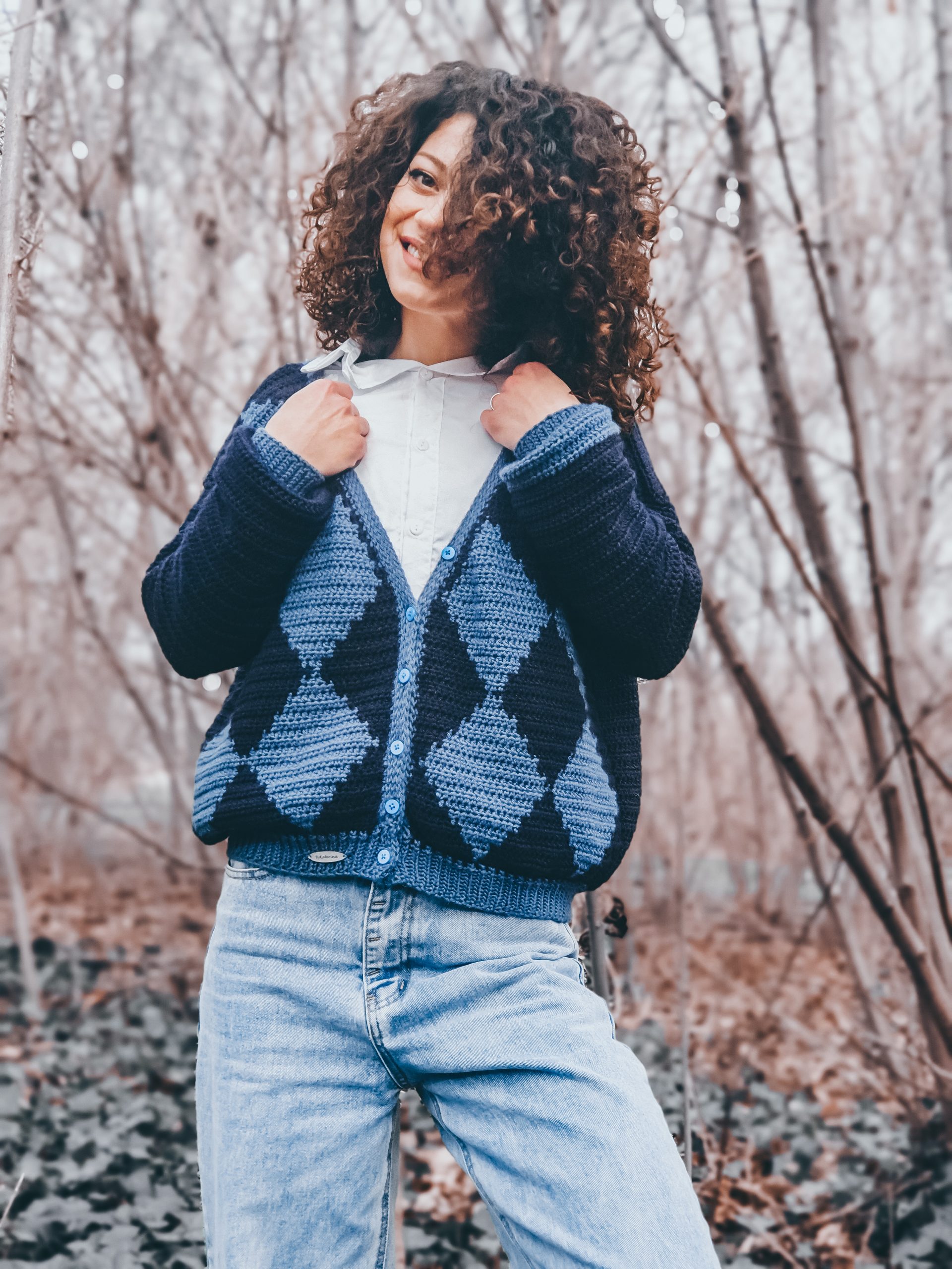 Crochet Pattern//Deep Blue Cardigan – ByKaterina