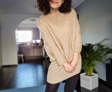 Diamonds Sweater – Dress. Crochet Pattern